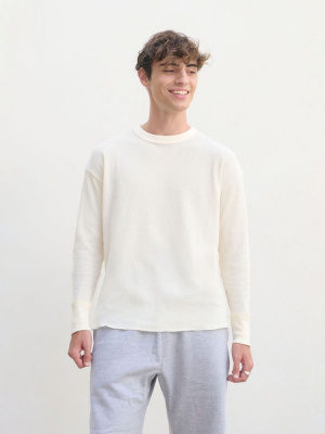 Футболка с длинным рукавом Thermal T, бежевая (неокрашенная), размер S