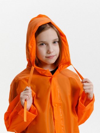 Дождевик детский RainDrop Kids, оранжевый, 10 лет (рост 130-140)