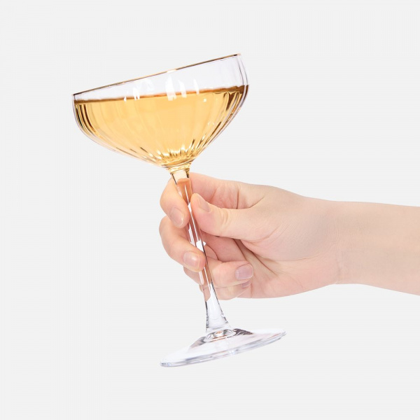 набор из 2 цветных бокалов-креманок для шампанского linea asti