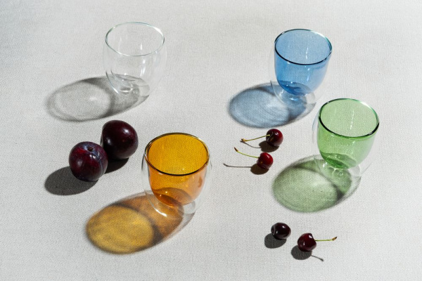 стакан с двойными стенками glass bubble