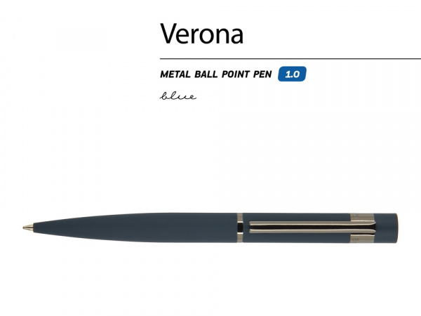 ручка металлическая шариковая «verona», софт-тач