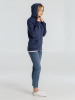 Толстовка с капюшоном унисекс Hoodie, синий меланж, размер S