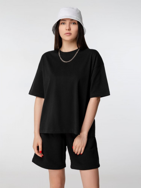 Футболка оверсайз женская Boxy Women, темно-серая (графит), размер XS