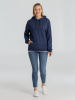 Толстовка с капюшоном унисекс Hoodie, синий меланж, размер S