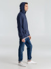 Толстовка с капюшоном унисекс Hoodie, синий меланж, размер S