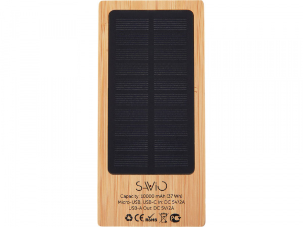 внешний аккумулятор с подсветкой лого и солнечной панелью «reedia s1», 10000 mah