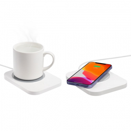 Кружка с подогревом и беспроводной зарядкой dualBase plus