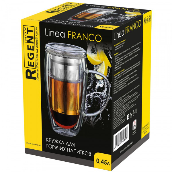 кружка с ситом для заваривания linea franco
