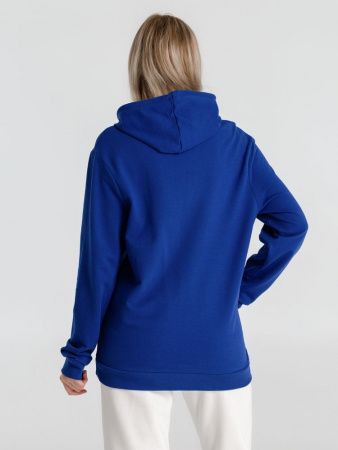 Толстовка с капюшоном унисекс Hoodie, ярко-синяя, размер XS