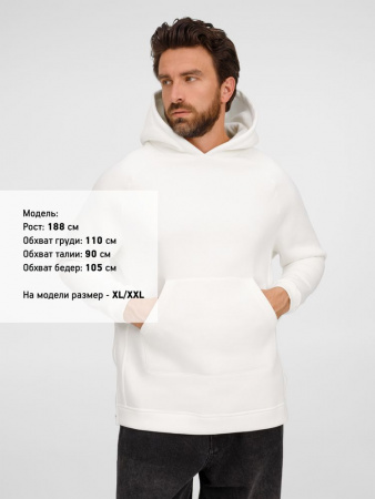 Худи унисекс оверсайз Easy Street, молочно-белое, размер XS/S