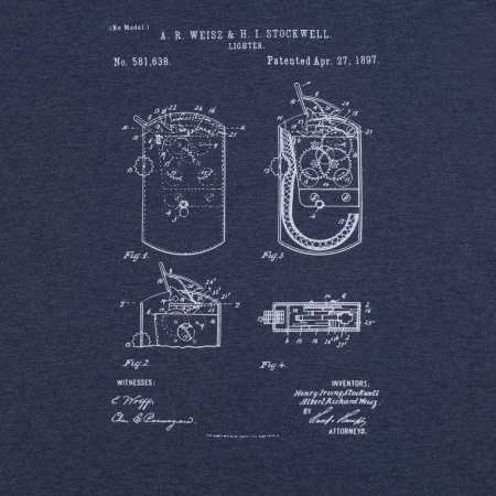 Футболка приталенная Old Patents. Lighter, синий меланж, размер S