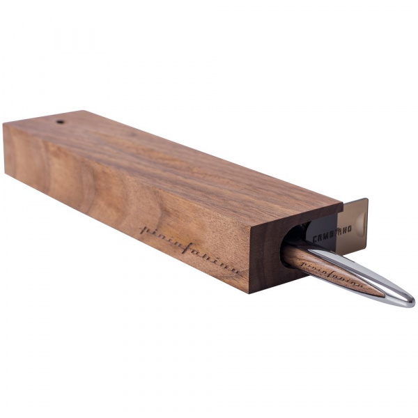 шариковая ручка cambiano shiny chrome walnut