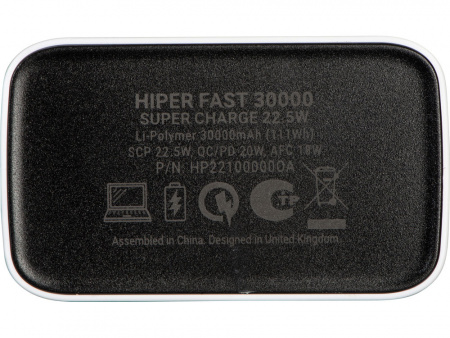 портативный внешний аккумулятор «fast», 30000 mah
