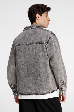Куртка джинсовая O3, серая, размер 3XL/4XL