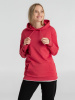 Толстовка с капюшоном унисекс Hoodie, красный меланж, размер 3XL