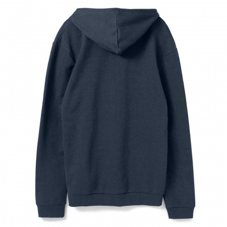 Толстовка с капюшоном унисекс Hoodie, синий меланж, размер S