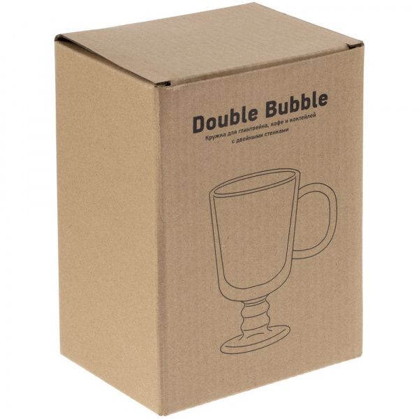 кружка с двойными стенками для глинтвейна и коктейлей double bubble