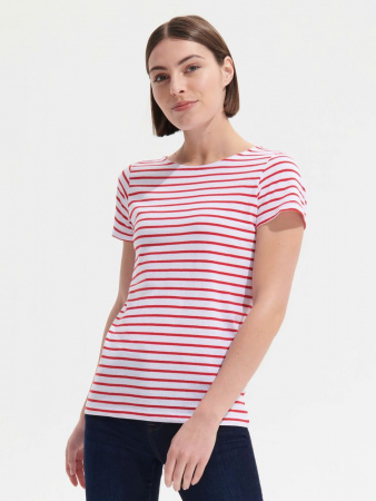 Футболка Miles Women белая с красным, размер XXL