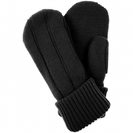 Варежки Knit Beat, черные, размер L/XL