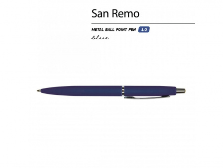 ручка металлическая шариковая «san remo», софт тач