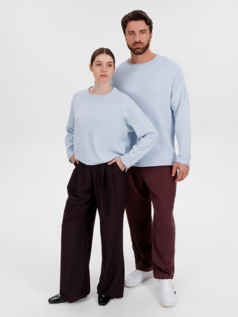 Лонгслив унисекс Siluetti Fuori, светло-голубой, размер L/XL