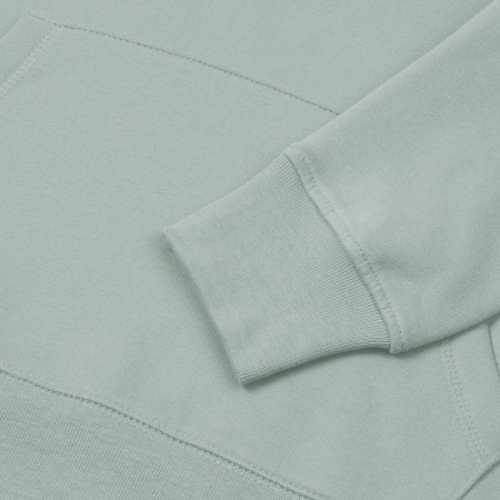 Толстовка с капюшоном унисекс Hoodie, серо-зеленая, размер XS