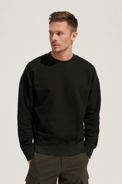 Свитшот унисекс Authentic, черный, размер XS